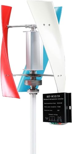 CHRISK Windturbinengenerator mit vertikaler Achse 8000W AC-Windkraftgenerator-Kit mit Controller Low Speed Starting für zu Hause, Überwachung,220v von CHRISK