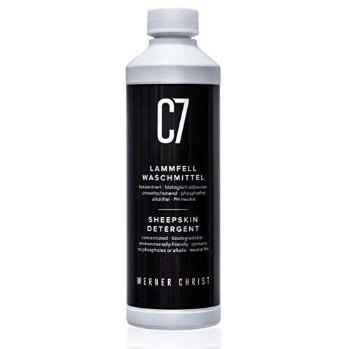 CHRIST Lammfell-Waschmittel C7 geeignet für alle waschbaren Schaffelle und Lammfellartikel sowie Naturfasern, biologisch abbaubar, umweltschonend, 500 ml von CHRIST