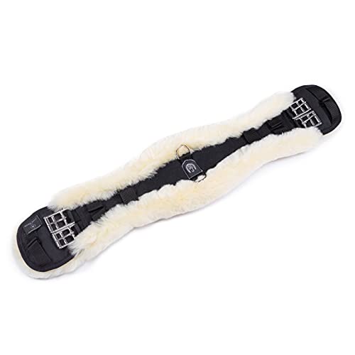 Lammfell-Sattelgurt KONTURGURT von WERNER CHRIST HORSE – anatomischer Dressurgurt, Lammfellgurt (Kurzgurt) aus echtem Fell, in Natur, braun & anthrazit, Längen 45, 50, 55, 60, 65, 70, 75, 80, 85, 90, 95 cm (60 cm, Schwarz-Natur) Lammfell-Sattelgurt KONTURGURT von WERNER CHRIST HORSE – anatomischer Dressurgurt, Lammfellgurt (Kurzgurt) aus echtem Fell, in Natur, braun & anthrazit, Längen 45, 50, 55, 60, 65, 70, 75, 80, 85, 90, 95 cm (60 cm, Schwarz-Natur) von CHRIST
