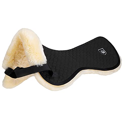 Werner Christ ® Lammfell Sattelpad Standard Sattelunterlage/Sattelkissen aus echtem Fell, dämpfendes Lammfellpad, Reitpad in schwarz/Natur, Warmblut Werner Christ ® Lammfell Sattelpad Standard Sattelunterlage/Sattelkissen aus echtem Fell, dämpfendes Lammfellpad, Reitpad in schwarz/Natur, Warmblut von Werner Christ