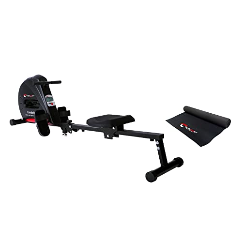 Christopeit Sport Ruderzugmaschine Cambridge II Black Edition inkl. Bodenschutzmatte - 4-stufiger Widerstand - LCD-Computer - Klappbar von CHRISTOPEIT SPORT GERMANY