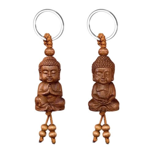 2 Stück Buddha Schlüsselanhänger, Holzanhänger Schlüsselanhänger, Unisex, Taschenschlüsselanhänger, Schlüsselzubehör, Buddhistisches Meditationsgeschenk 2 Stück Buddha Schlüsselanhänger, Holzanhänger Schlüsselanhänger, Unisex, Taschenschlüsselanhänger, Schlüsselzubehör, Buddhistisches Meditationsgeschenk von CHROMACRAFT