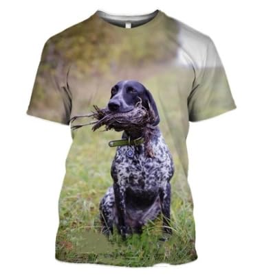 CHSLO Herren 3D Druck T-Shirt Sommer Dschungel Hirsch Wildschwein Kaninchen Fuchs Jagd Unisex 3D-Gedrucktes T-Shirt Rundhals Herren Kurzarm Lose Stretch Atmungsaktiv Halbarm Sport Top Übergröße von CHSLO