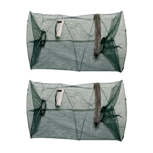2 Stück Fischernetze, Zusammenklappbare Fischreusen, Quadratische Käfige, Hummernetze, Angelbodenkäfige, Einfache Fischkäfige, Geeignet Zum Angeln, Krabben Und Krebse 2 Stück Fischernetze, Zusammenklappbare Fischreusen, Quadratische Käfige, Hummernetze, Angelbodenkäfige, Einfache Fischkäfige, Geeignet Zum Angeln, Krabben Und Krebse von CHSZSH