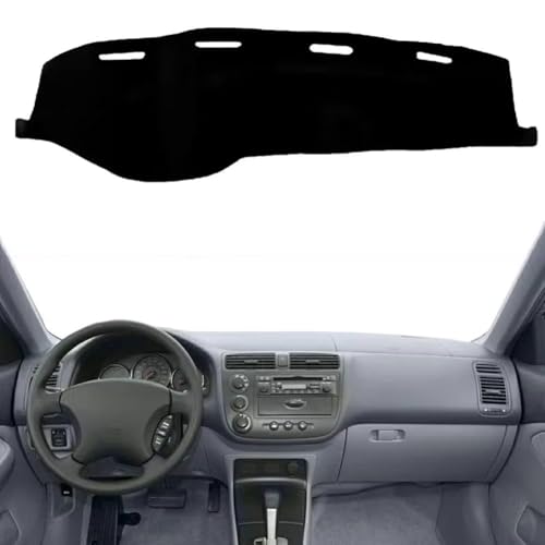 CHTEMKSJ Passend für Honda Civic Limousine 2001–2005 Linkslenker, Rechtslenker, Armaturenbrett-Abdeckung, rutschfeste Armaturenbrett-Abdeckung, Auto-Innenzubehör von CHTEMKSJ