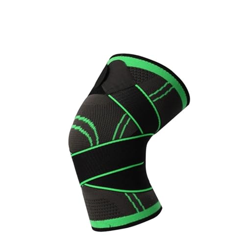 CHUBARIY 1 PCS Knieschützer Fitness Sport Kniestütze Hosenträger for Männer Frauen Kompression elastische Nylon Training und Übung Knieschoner Ärmel Knee Braces(Color:Green,Size:L) von CHUBARIY