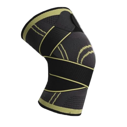 CHUBARIY 1 Pcs Knie Pads Hosenträger Sport Unterstützung Kneepad Männer Frauen Fitness Kompression Hülse Knee Braces(Color:Yellow,Size:M) von CHUBARIY