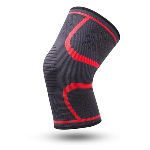CHUBARIY 1 Stück elastische Knieschützer, Kniestützen for Basketball und Volleyball, elastische Kompressionsriemen aus Nylon for Sport, Laufen, Radfahren Knee Braces(Color:Red,Size:M) von CHUBARIY