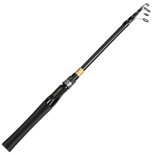 Angelrute, 1,8 M/2,1 M/2,4 M Tragbare Teleskop Angelrute Ultraleicht Carbon Fiber Lure Angelruten Casting Angelrute angelgerät,Für viele Gewässer geeignet(1.8m) von CHURICH-E