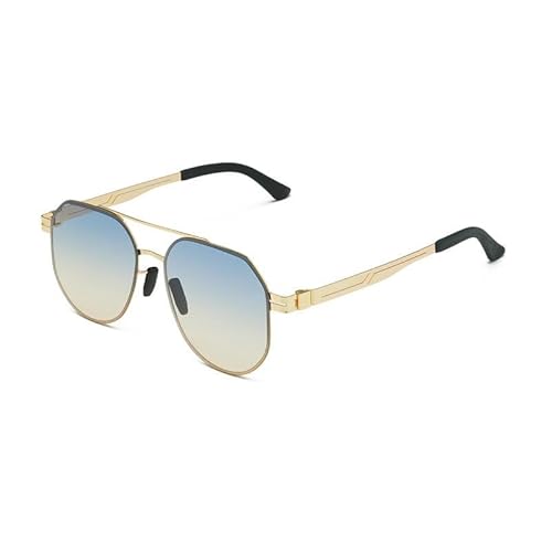 CHYDDU Sonnenbrille Krötenspiegel Schraublose Einteilige Sonnenbrille Herrenmode Nicht Stabile Brille-Goldener Rahmen Blau Gelbes Stück CHYDDU Sonnenbrille Krötenspiegel Schraublose Einteilige Sonnenbrille Herrenmode Nicht Stabile Brille-Goldener Rahmen Blau Gelbes Stück von CHYDDU
