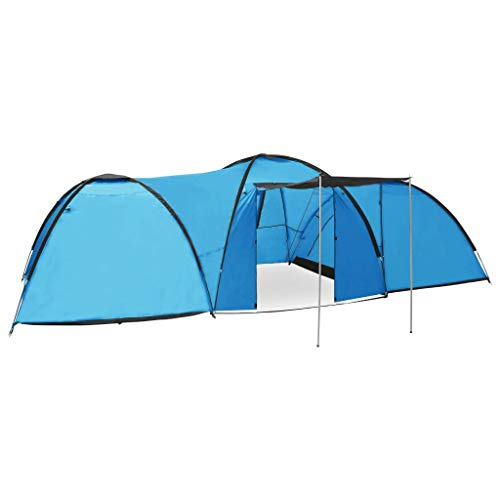 Camping-Igluzelt, CIADAZ Campingzelt, Caming Zelt, Camping Tents, Camping-Zelt, 650×240×190 cm 8 Personen Blau von CIADAZ