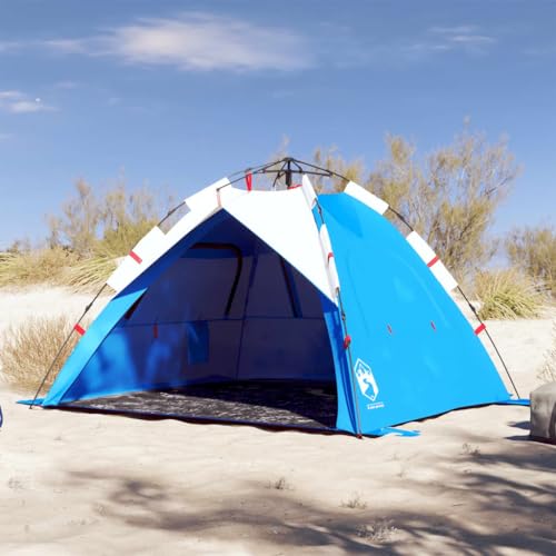 Strandzelt 3 Personen Azurblau Quick Release Wasserdicht, CIADAZ Caming Zelt, Camping Tents, Camping-Zelt - 4005314 von CIADAZ