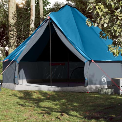 Tipi-Familienzelt 10 Personen Blau Wasserdicht, CIADAZ Caming Zelt, Camping Tents, Camping-Zelt - 94595 von CIADAZ
