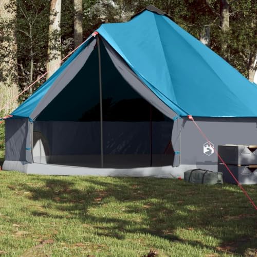 Tipi-Familienzelt 8 Personen Blau Wasserdicht, CIADAZ Caming Zelt, Camping Tents, Camping-Zelt - 94589 von CIADAZ