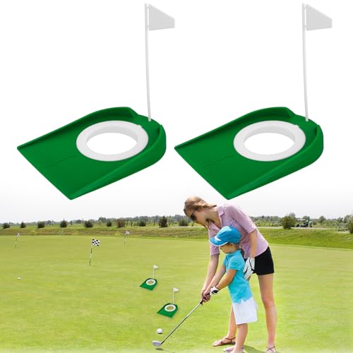 2 Stück Golf-Putting-Cup mit Flagge,Golf Putting Übungshilfen,Golf-Trainings-Putter-Loch aus Kunststoff,für Drinnen und Draußen,Zuhause,Hof,Rasen 2 Stück Golf-Putting-Cup mit Flagge,Golf Putting Übungshilfen,Golf-Trainings-Putter-Loch aus Kunststoff,für Drinnen und Draußen,Zuhause,Hof,Rasen von CIATBYYJ
