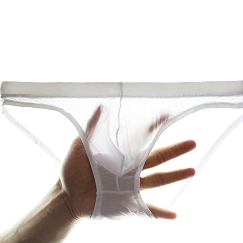 CIGOLD Slip Herren 2Pcs Atmungsfreie Slips Männer Ultra-Dünne Transparente Unterwäsche Eisseide Nahtlose Unterhose Low-Rise Weiche Slips Elastizität Slip-White,XL CIGOLD Slip Herren 2Pcs Atmungsfreie Slips Männer Ultra-Dünne Transparente Unterwäsche Eisseide Nahtlose Unterhose Low-Rise Weiche Slips Elastizität Slip-White,XL von CIGOLD