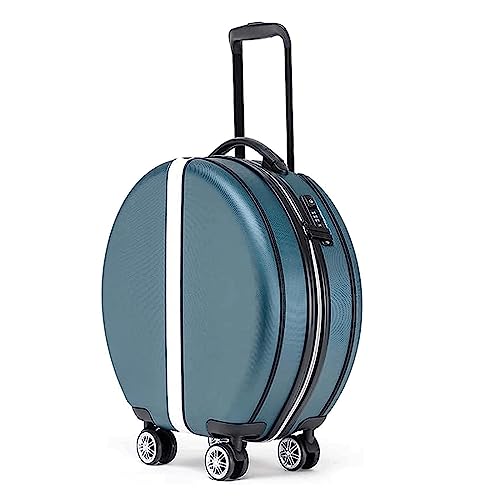 CIHNA 18-Zoll-Handgepäckkoffer, runder Koffer mit Rollen, tragbarer Mini-Koffer, kratzfester Handgepäckkoffer mit Hartschale von CIHNA