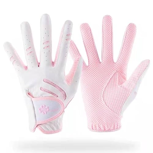 CINGHI LUSSO Kinder Golfhandschuh Mädchen Rosa Golfhandschuh Atmungsaktiv und Verschleißfest Kinder Golfhandschuhe Jungen Linke Hand und Rechte Hand M - Ein Paar von CINGHI LUSSO