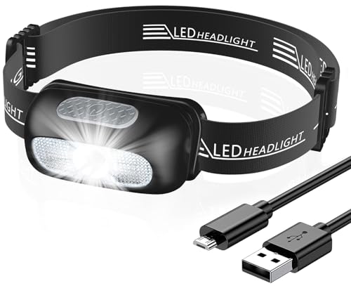 CIRYCASE Stirnlampe Frontscheinwerfer, Ultraleichte Kopflampe Stirnlampe LED Wiederaufladbar mit Rotlicht & 5 Lichtmodi für Erwachsene und Kinder, IPX4 Wasserdicht Frontscheinwerfer für Motor CIRYCASE Stirnlampe Frontscheinwerfer, Ultraleichte Kopflampe Stirnlampe LED Wiederaufladbar mit Rotlicht & 5 Lichtmodi für Erwachsene und Kinder, IPX4 Wasserdicht Frontscheinwerfer für Motor von CIRYCASE