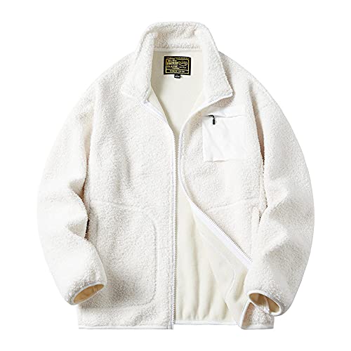 CJMDEH Lammsamtjacke Herren-Einfache Weiße Wattierte Jacke Plus Samt Dicker Teddy-Samt Herren Fleecejacke Wattierte Jacke Herren Große Größe Outing Bekleidung Freizeitbekleidung Jacke,Weiß,XXL CJMDEH Lammsamtjacke Herren-Einfache Weiße Wattierte Jacke Plus Samt Dicker Teddy-Samt Herren Fleecejacke Wattierte Jacke Herren Große Größe Outing Bekleidung Freizeitbekleidung Jacke,Weiß,XXL von CJMDEH