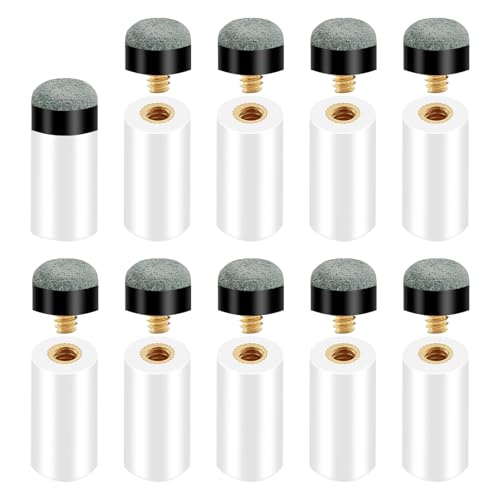 CJMUQHEHH 10 Stück Billard Queue Spitze, Schraubspitzen für Billardqueues, 12mm Graue Ersatzspitzen mit Pool Queue Zwinge für Snooker und Pool Billard Zubehör CJMUQHEHH 10 Stück Billard Queue Spitze, Schraubspitzen für Billardqueues, 12mm Graue Ersatzspitzen mit Pool Queue Zwinge für Snooker und Pool Billard Zubehör von CJMUQHEHH