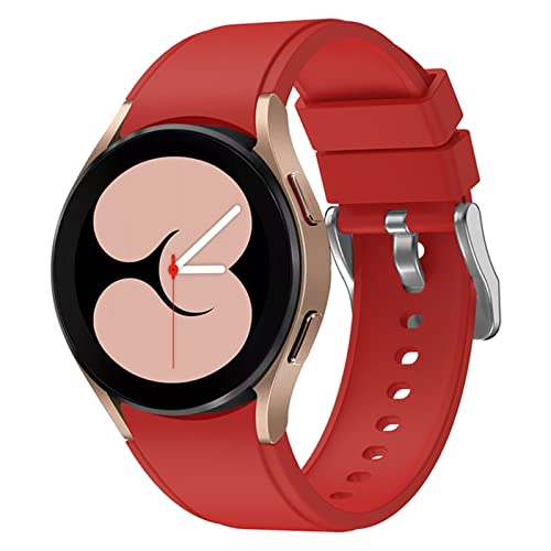 CJPXWCLC 20 mm Original-Silikon-Armband für Galaxy Watch 4 40 44 mm/Classic 42 46 mm Smartwatch-Armband (Farbe: Rot, Größe: Galaxy Watch4 44 mm) von CJPXWCLC