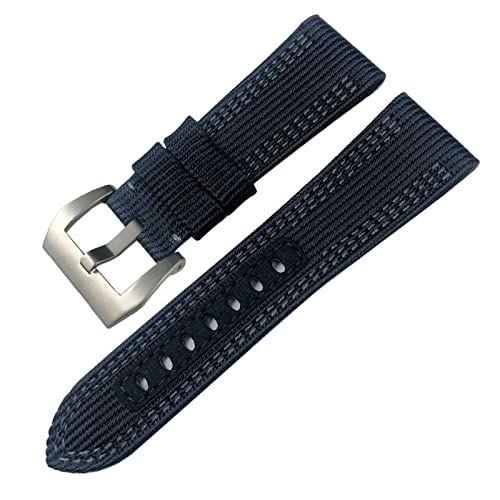 CJPXWCLC 24mm 26mm Nylon Stoff Uhrenarmband für Submersible Luminor PAM Canvas Leder Sportarmband Geschenkwerkzeuge von CJPXWCLC