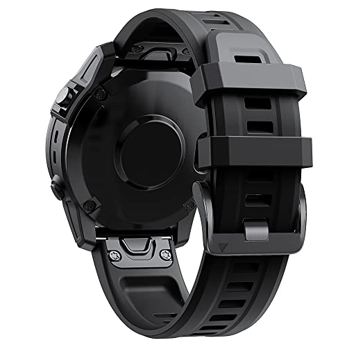 CJPXWCLC QuickFit 26mm 22mm Uhrenarmband für Fenix ​​7X 7 6X 6 5X/EPIX/Instinct 2/Descent Mk2i Schnellverschluss-Silikonarmband von CJPXWCLC