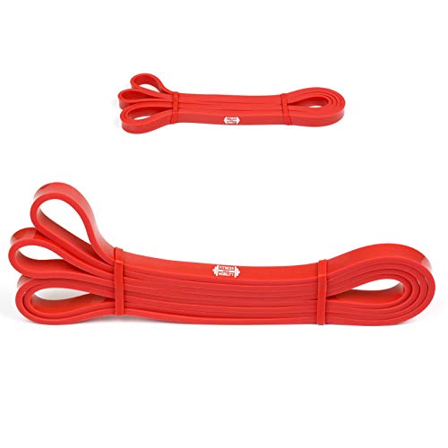 CKB LTD® Fitness 12-30lb Resistance Band 1.3 cm RED ROT - Single Band | Widerstandsbänder | Fitnessbänder Trainingsbänder für Bodybulding Yoga Krafttraining Powerlifting & Fitness von CKB LTD