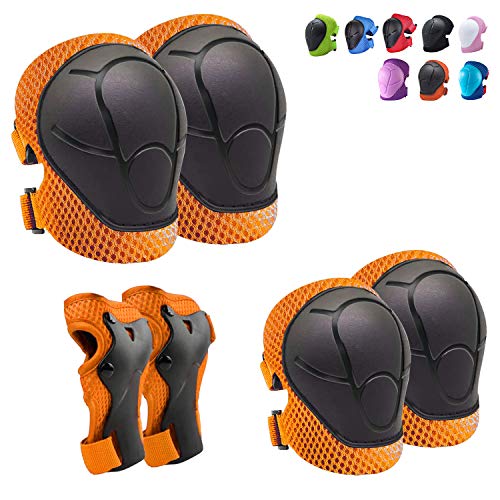 CKE Kinder Knieschützer für Kinder/Jugendliche, Ellbogenschützer Schutzvorrichtungen für Jungen Mädchen 2-14 Jahre alt Kinder Schutzausrüstung Set für Skating Radfahren Fahrrad Rollerblading Roller CKE Kinder Knieschützer für Kinder/Jugendliche, Ellbogenschützer Schutzvorrichtungen für Jungen Mädchen 2-14 Jahre alt Kinder Schutzausrüstung Set für Skating Radfahren Fahrrad Rollerblading Roller von CKE