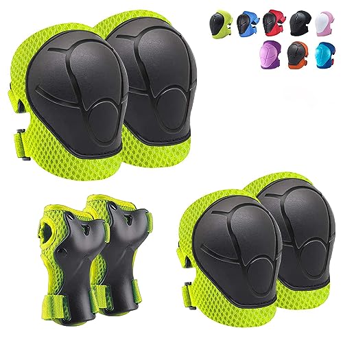 CKE Kinder Knieschützer für Kinder Ellbogenschützer Schutzvorrichtungen für Jungen Mädchen 2-14 Jahre alt Kinder Schutzausrüstung Set für Skating Radfahren Fahrrad Rollerblading Rolle Green CKE Kinder Knieschützer für Kinder Ellbogenschützer Schutzvorrichtungen für Jungen Mädchen 2-14 Jahre alt Kinder Schutzausrüstung Set für Skating Radfahren Fahrrad Rollerblading Rolle Green von CKE