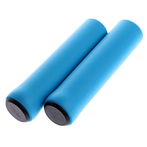 CKryzillix Fahrrad Griffe,Lenkergriffe 1Pair Fahrrad-Weichschaum Schwamm Lenkergriffe Cover Outdoor Berg-Radfahren BMX MTB Fahrrad-Silikon Grip Anti-Rutsch-Lenker(Blue) von CKryzillix