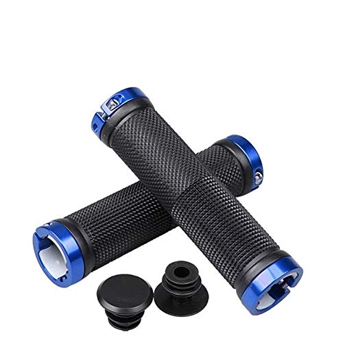 CKryzillix Fahrrad Griffe,Lenkergriffe MTB Fahrrad-Lenker Abdeckung Anti-Rutsch-Stoß- Mountainbike Grips Lock On Gummi BMX Fahrrad-Lenker End Grip(Blue) von CKryzillix