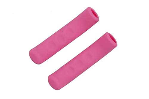 CKryzillix Fahrrad Griffe,Lenkergriffe MTB Mountain Road Bike Folding Fahrrad V Brake Grip Silikon-Silikagel-Handschuh-Handgriff Brems Schutz Ärmel-Abdeckung(Pink) von CKryzillix