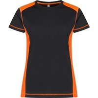 CLIQUE Ambition T-Shirt Damen 170 - schwarz/orange high visibility M von CLIQUE