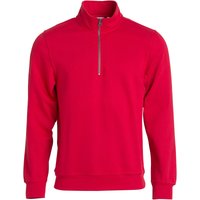 CLIQUE Basic 1/2-Zip Sweatshirt Herren 35 - rot S von CLIQUE