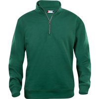 CLIQUE Basic 1/2-Zip Sweatshirt Herren 68 - flaschengrün 3XL von CLIQUE