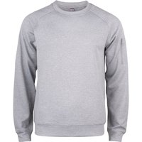 CLIQUE Basic Active Roundneck Sweatshirt 95 - grau meliert S von CLIQUE
