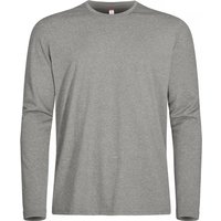 CLIQUE Basic Active langarm Sportshirt Herren 95 - grau meliert 4XL von CLIQUE