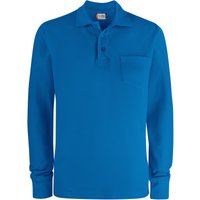 CLIQUE Basic Pocket langarm Poloshirt Herren 55 - royal XS von CLIQUE
