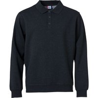 CLIQUE Basic Polo Sweatshirt Herren 955 - anthrazit meliert XS von CLIQUE