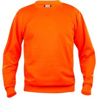 CLIQUE Basic Roundneck Sweatshirt 170 - visibility orange S von CLIQUE