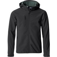 CLIQUE Basic Softshelljacke mit Kapuze Herren 99 - schwarz XS von CLIQUE