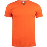 CLIQUE Basic V-Neck T-Shirt Herren 18 - blutorange S von CLIQUE