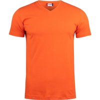 CLIQUE Basic V-Neck T-Shirt Herren 18 - blutorange XL von CLIQUE
