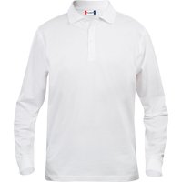 CLIQUE Basic langarm Poloshirt Kinder 00 - weiß 160 cm von CLIQUE