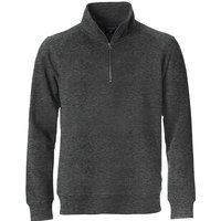 CLIQUE Classic 1/2-Zip Sweatshirt 955 - anthrazit meliert S von CLIQUE