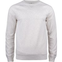 CLIQUE Premium Bio-Baumwoll Roundneck Sweatshirt Herren 925 - natur meliert S von CLIQUE