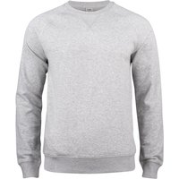 CLIQUE Premium Bio-Baumwoll Roundneck Sweatshirt Herren 95 - grau meliert 3XL von CLIQUE