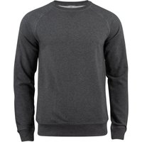 CLIQUE Premium Bio-Baumwoll Roundneck Sweatshirt Herren 955 - anthrazit meliert L von CLIQUE